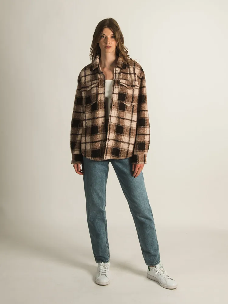 HARLOW PLAID LOOPER SHIRT JACKET