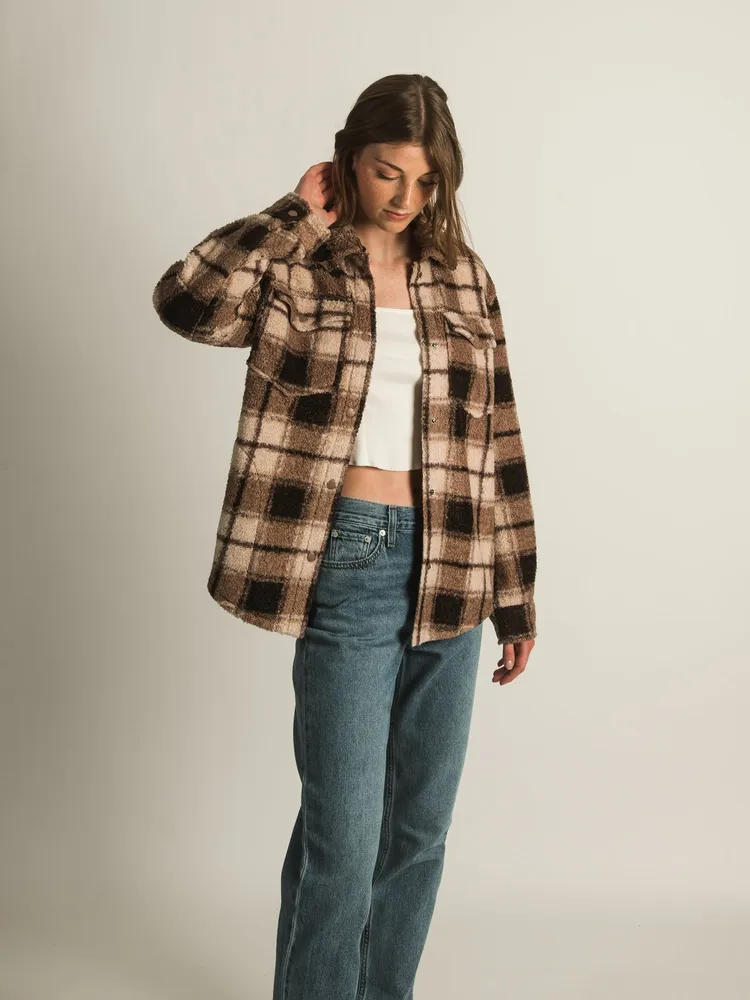 HARLOW PLAID LOOPER SHIRT JACKET