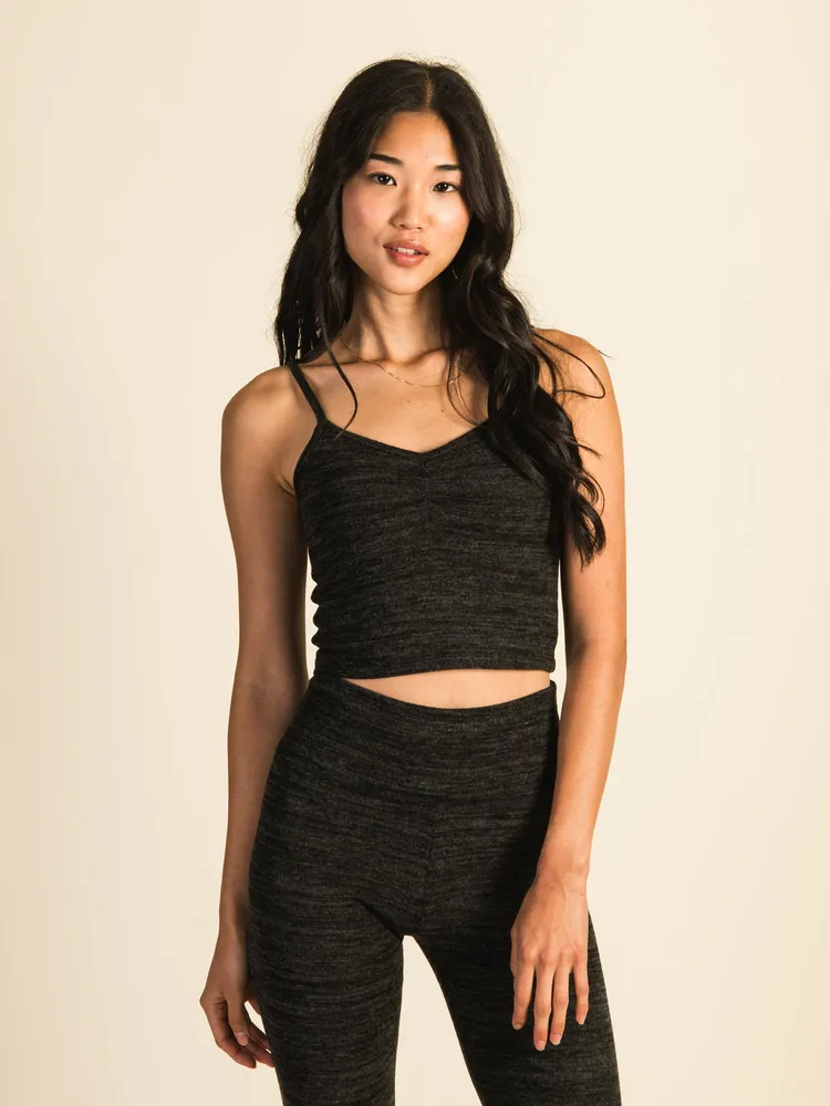 HARLOW MARIE LOUNGE TANK TOP - HEATHER CHARCOAL