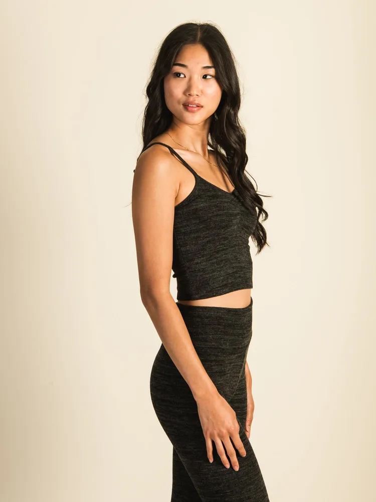 HARLOW MARIE LOUNGE TANK TOP - HEATHER CHARCOAL