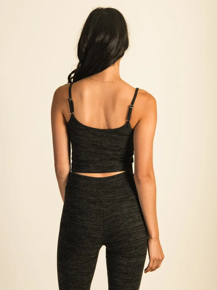 HARLOW MARIE LOUNGE TANK TOP - HEATHER CHARCOAL