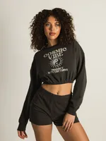 HARLOW MONICA ELASTIC SCREEN SWEATSHIRT