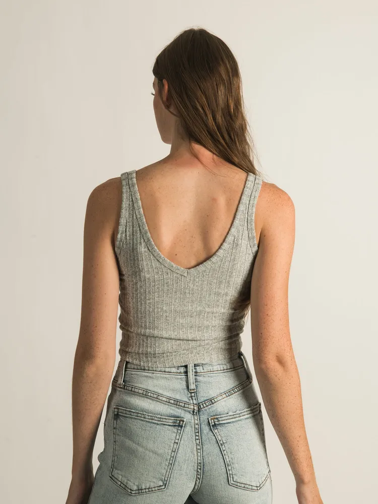 HARLOW RIBBED VNECK TANK TOP