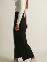 HARLOW RIBBED WIDE LEG PANTS - CLEARANCE