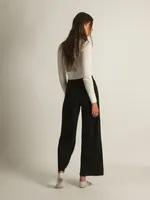 HARLOW RIBBED WIDE LEG PANTS - CLEARANCE