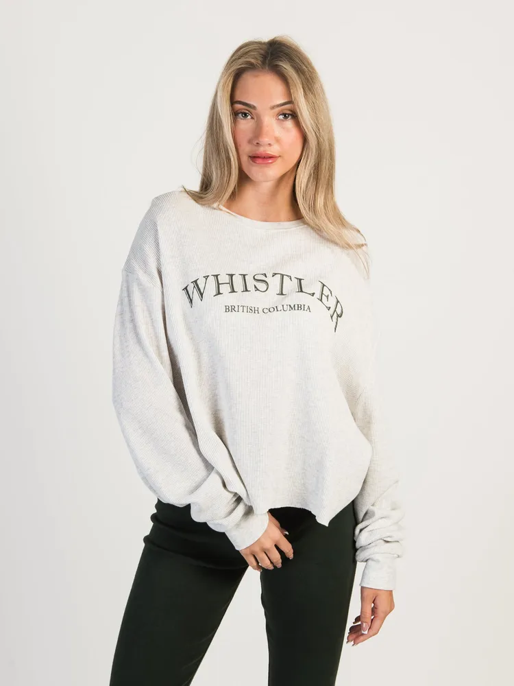 HARLOW WINNIE MELANGE WAFFLE LONG SLEEVE