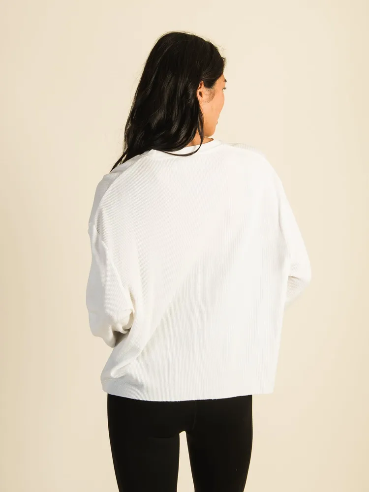 HARLOW WINNIE WAFFLE LONG SLEEVE - WHITE