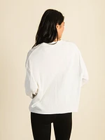 HARLOW WINNIE WAFFLE LONG SLEEVE - WHITE