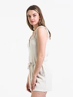 HARLOW HENLEY WAFFLE ROMPER - CLEARANCE