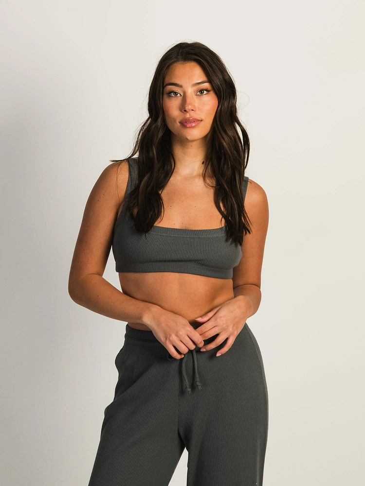 HARLOW WINNIE WAFFLE BRALETTE - STONE