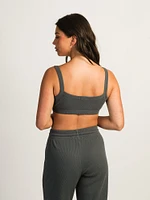 HARLOW WINNIE WAFFLE BRALETTE - STONE