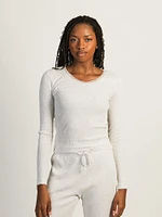 HARLOW LILY MELANGE LONG SLEEVE - CLOUD