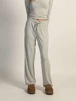 HARLOW MOLLY MELANGE LOUNGE PANT - HEATHER GREY