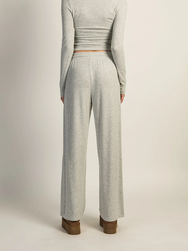 HARLOW MOLLY MELANGE LOUNGE PANT - HEATHER GREY