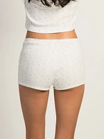 HARLOW PIA POINTELLE DITSY SHORTS - OFF WHITE