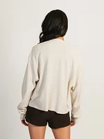 HARLOW WINNIE MELANGE LONG SLEEVE WAFFLE - NEW HAVEN