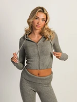 HARLOW BROOKE SWEATER - HEATHER GREY