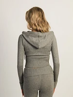 HARLOW BROOKE SWEATER - HEATHER GREY