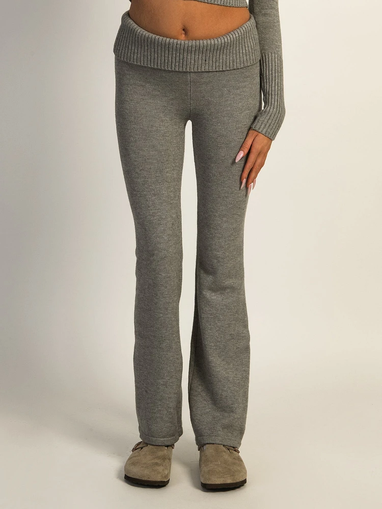 PANTALON ÉVASÉ HARLOW BROOKE -GRIS CHINÉ