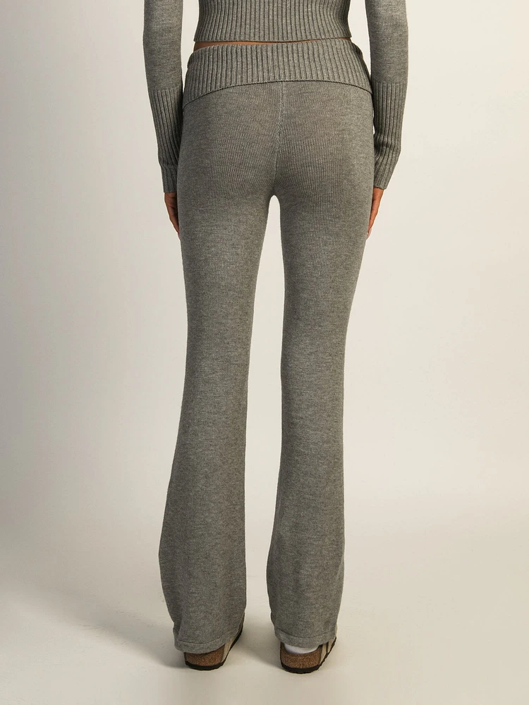 PANTALON ÉVASÉ HARLOW BROOKE -GRIS CHINÉ