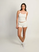 HARLOW MADELINE SHORT - BLANC/JAUNE