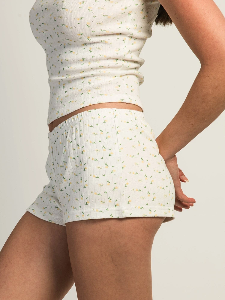 HARLOW MADELINE SHORT - BLANC/JAUNE