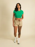 HARLOW SCALLOPED ELASTIC SHORT - CLEARANCE