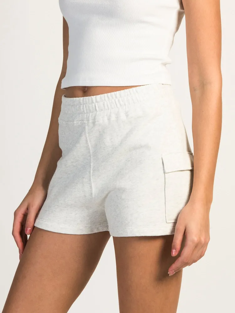 HARLOW HEIDI FLEECE MELANGE SHORT - CLOUD