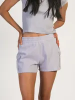 HARLOW HEIDI FLEECE CARGO SHORT - LAVENDER