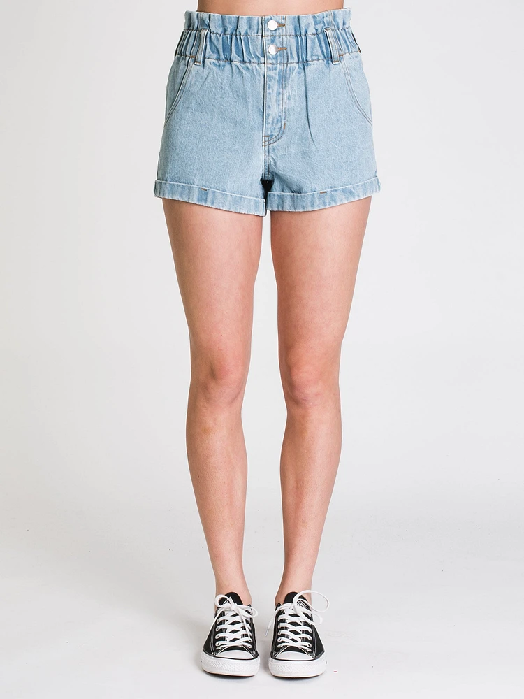 HARLOW PAPERBAG DENIM SHORT