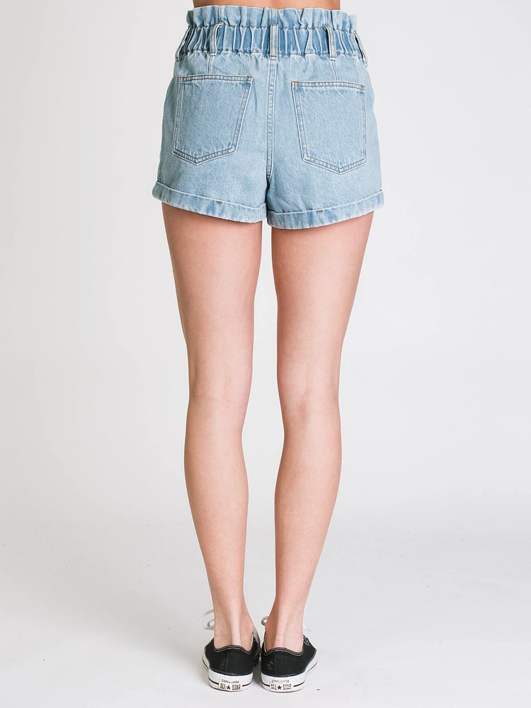 HARLOW PAPERBAG DENIM SHORT
