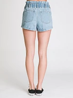 HARLOW PAPERBAG DENIM SHORT