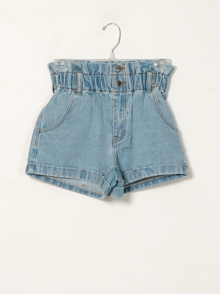 HARLOW PAPERBAG DENIM SHORT