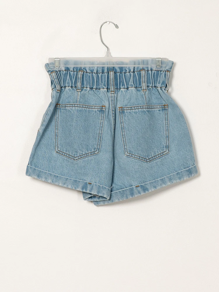 HARLOW PAPERBAG DENIM SHORT