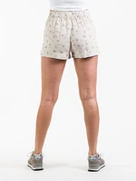 SHORT À IMPRIMÉ, TAILLE HAUTE