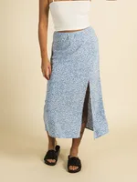 HARLOW MIDI SLIT SKIRT - CLEARANCE