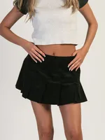 HARLOW PLEATED CORD SKIRT