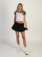 HARLOW PLEATED CORD SKIRT