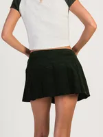 HARLOW PLEATED CORD SKIRT
