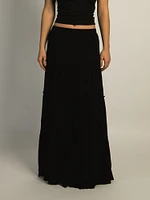 HARLOW TIERED SKIRT - BLACK/NOIR