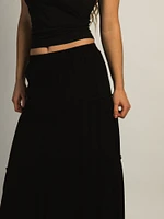 HARLOW TIERED SKIRT - BLACK/NOIR