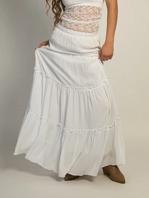 HARLOW TIERED SKIRT - WHITE