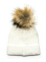 HARLOW RIBBED FAUX FUR POM