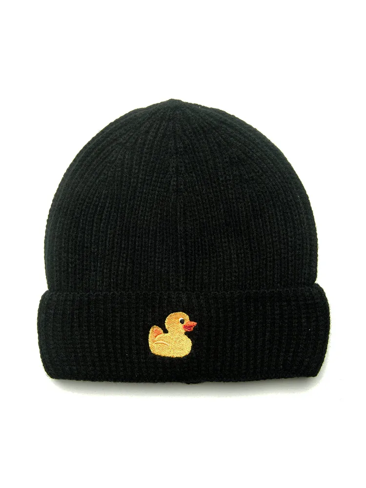 HARLOW RIBBED EMBROIDERED BEANIE