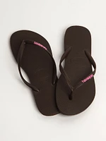WOMENS HAVAIANAS SLIM SPARKLE ME - BROWN