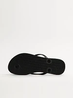 WOMENS HAVAIANAS SLIM LOGO METALLIC -BLACK