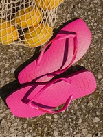 WOMENS HAVAIANAS SLIM SQUARE LOGO POP UP - ROSE