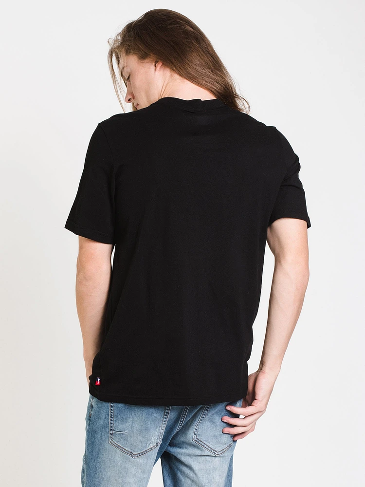 MENS 2TONE LOGO SHORT SLEEVE T-SHIRT- BLACK - CLEARANCE