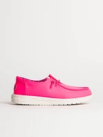 KIDS HEYDUDE WENDY YOUTH STRTECH CANVAS - PINK