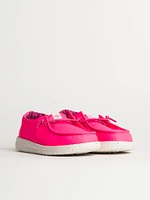 KIDS HEYDUDE WENDY YOUTH STRTECH CANVAS - PINK